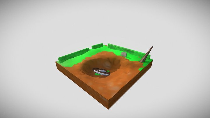 Crash Site Scene 3D Model