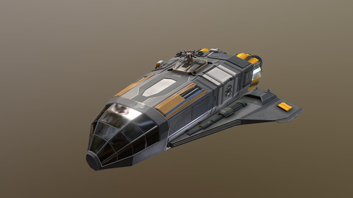 Sci-Fi Spaceship - Swoon 3D Model