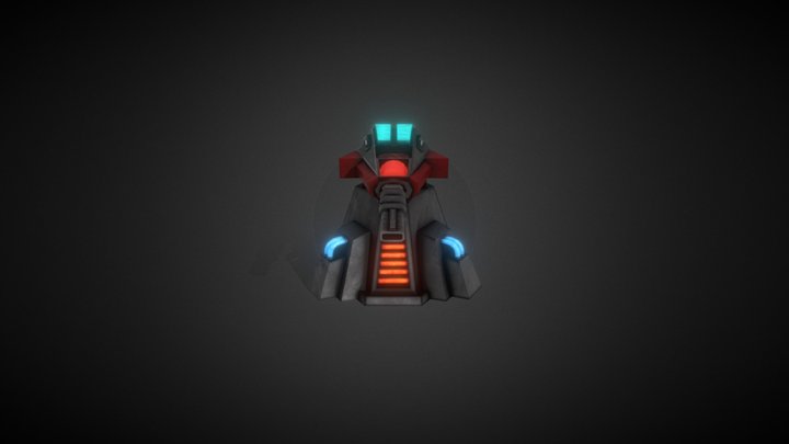 Space Turret 3D Model