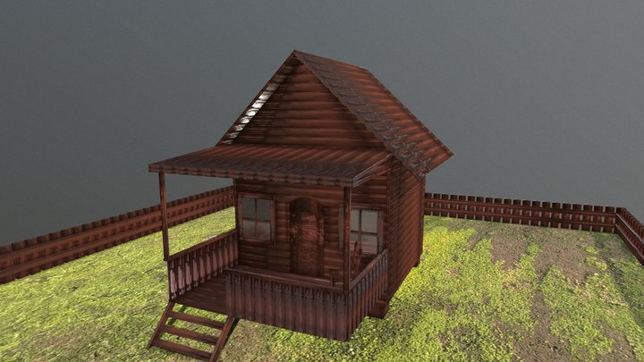 Wooden House 3D Model