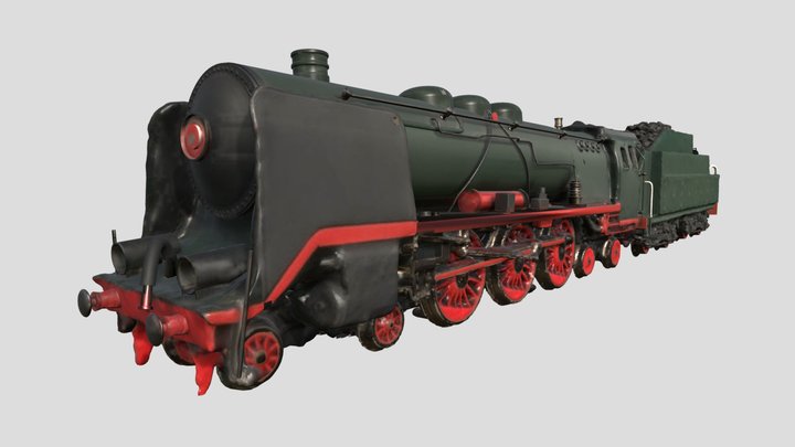 Kolejka elektryczna z węglarką, „DMK”, 2k 3D Model