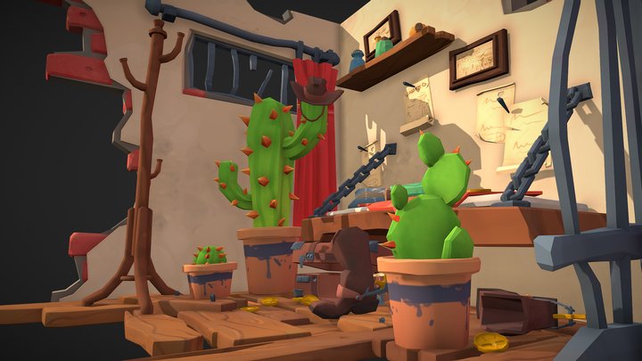 DAE Crib - Cowboy Hideout 3D Model