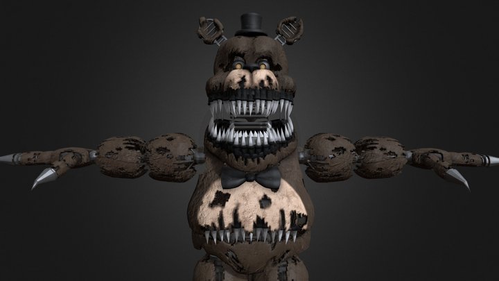 [REPLICA] FNAF HW: Beta Nightmare Fredbear V3 3D Model