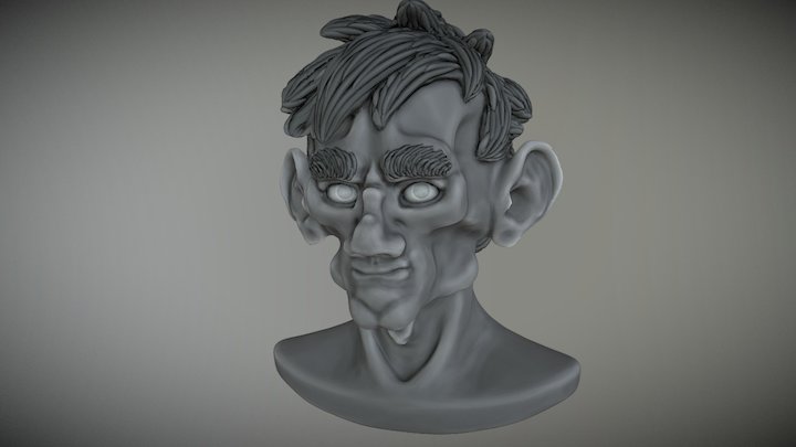Caricature Bust 1 - Bony 3D Model