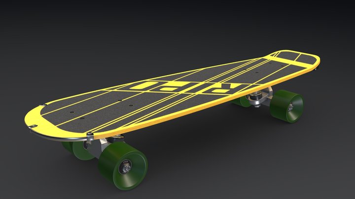 RIPO LSSR skateboard 1980s 3D Model