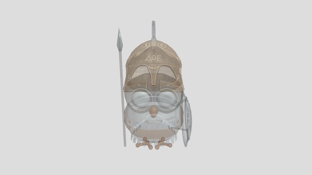 Athens Hoplite Owl Figurine