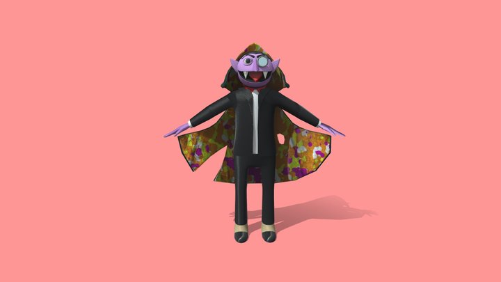 Count Von Count Sesame Street 3D Model