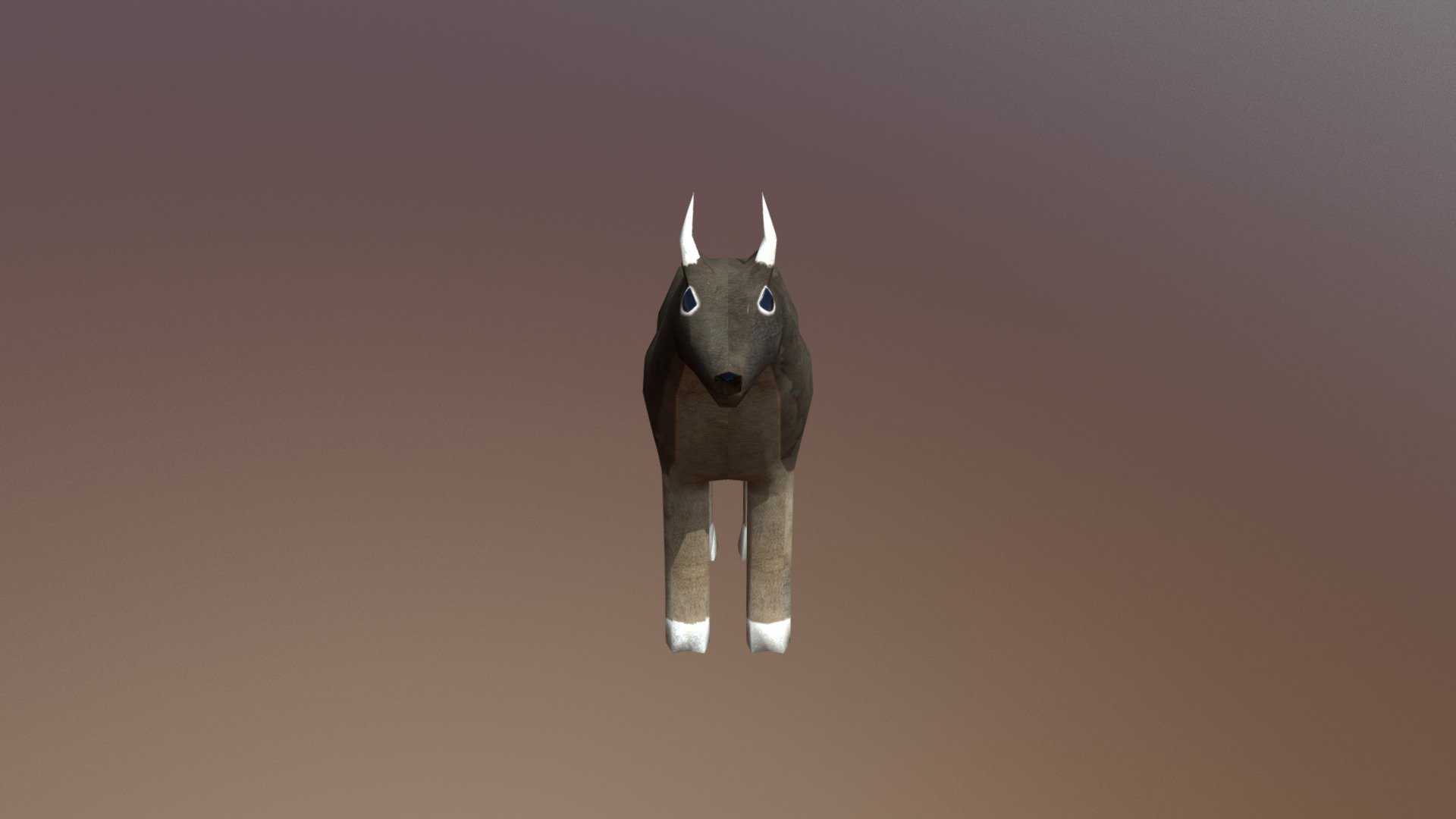 Static Low Poly Antelope