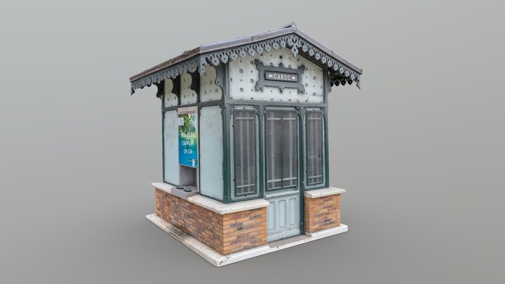 Parisian shack (sentry box) - photogrammetry 3D Model