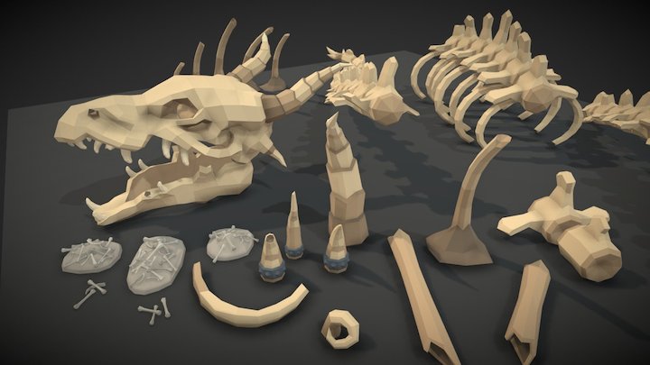 POLYGON - Dungeon Bones 3D Model