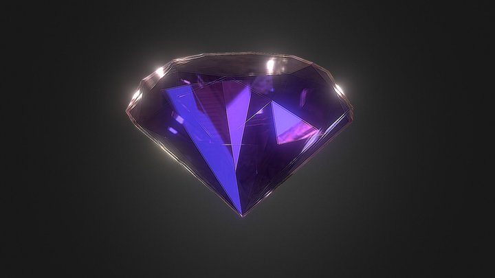 Amethyst diamond 3D Model
