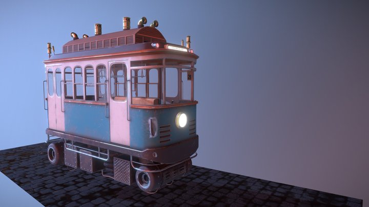 hoverTram LP tex 3D Model