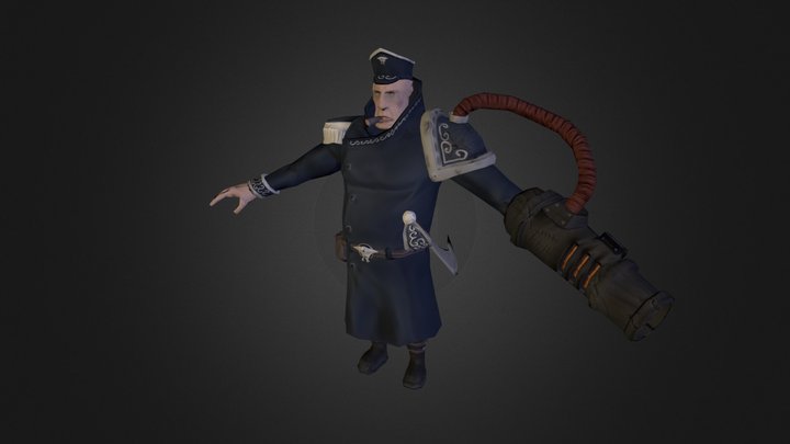 Lt. Wilard The Cannon Man 3D Model
