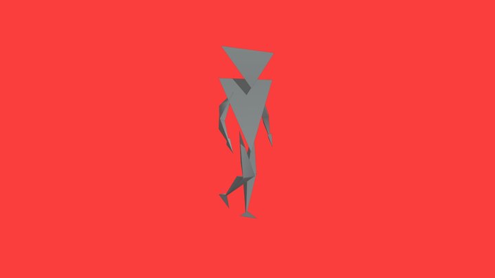 Lowpoly walking 56 tri 3D Model