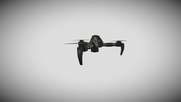 Stylized Military Drone 3D Model