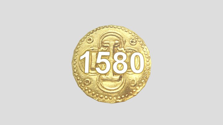 doblón de oro 1580 3D Model