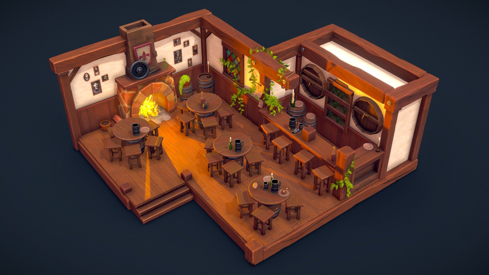 The Tavern 3D Model By Johannes Terh n Sundl v sundlov aacb3cd 