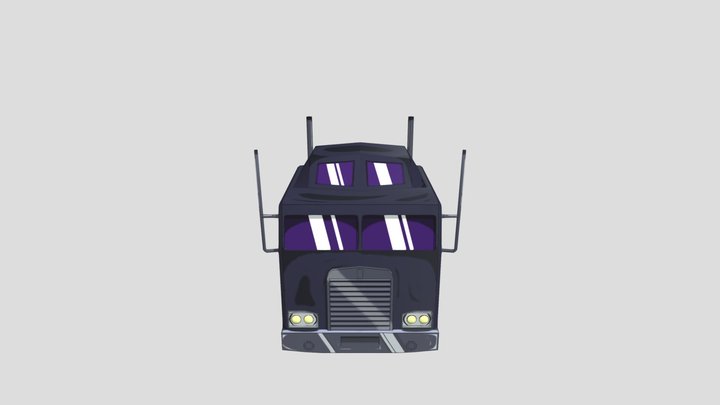 Purple Truck 3D Model
