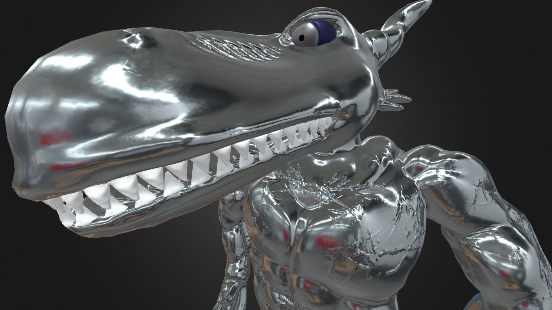 Dragon of the evil Demon from blue hell - Download Free 3D model by ...