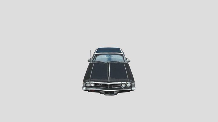 1967 Black Chevrolet impala. 3D Model