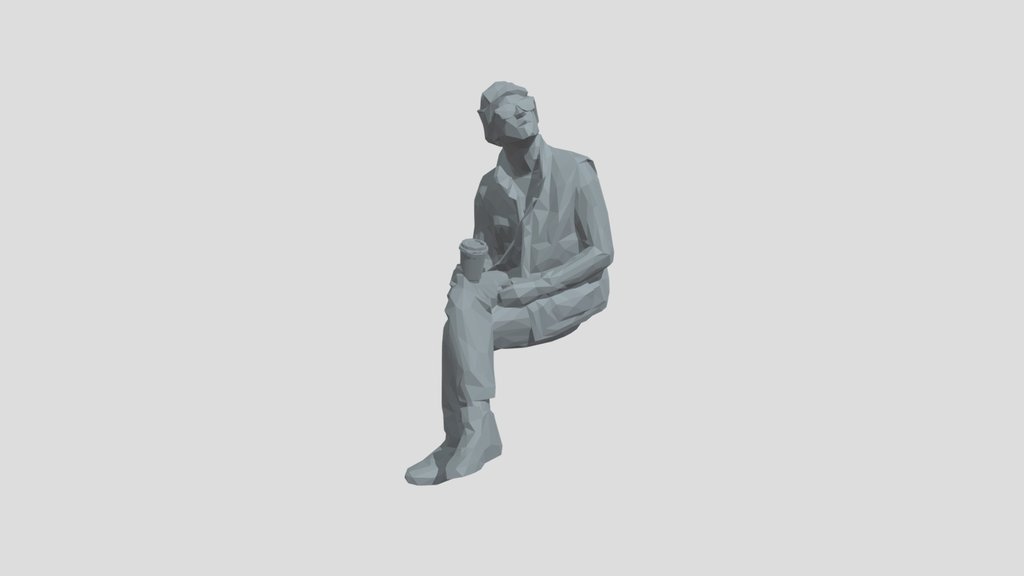 Lowpoly Male Sitting