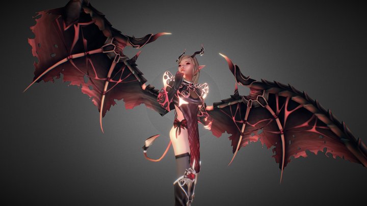 Sin-demon girl 3D Model
