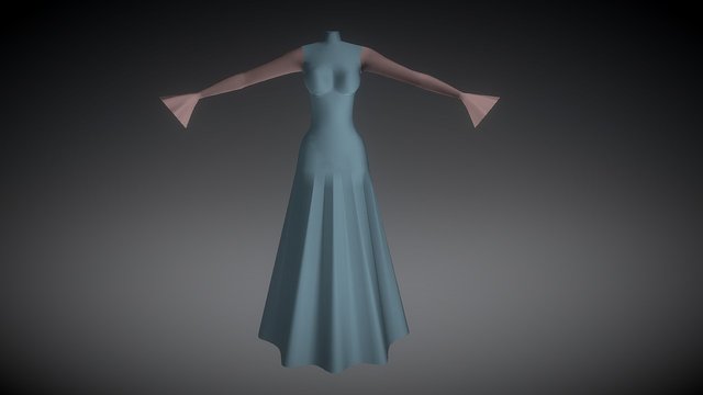 Wide Dress 3D Model
