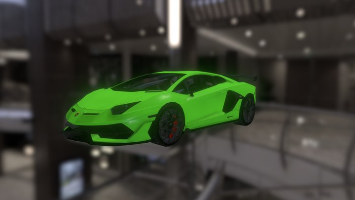 Pubg Mobile Green Lambo 2022 3D Model