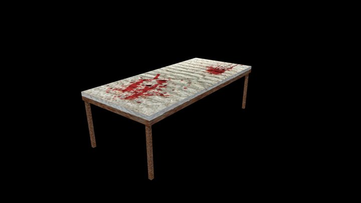 Low Poly Prisoner Bed PSX 3D Model