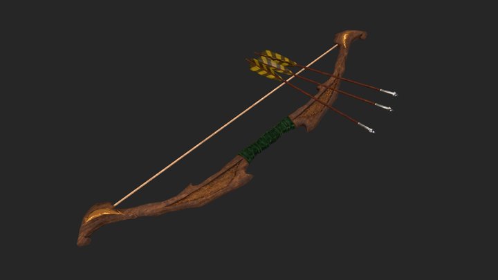 Bow and Arrow 3D Model