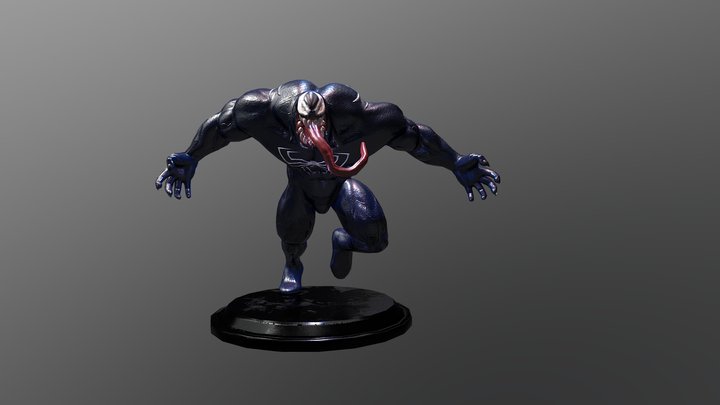 Venom Posing 3D Model