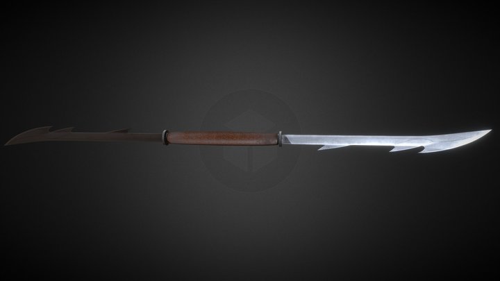 Two-handed Glaive 3D Model