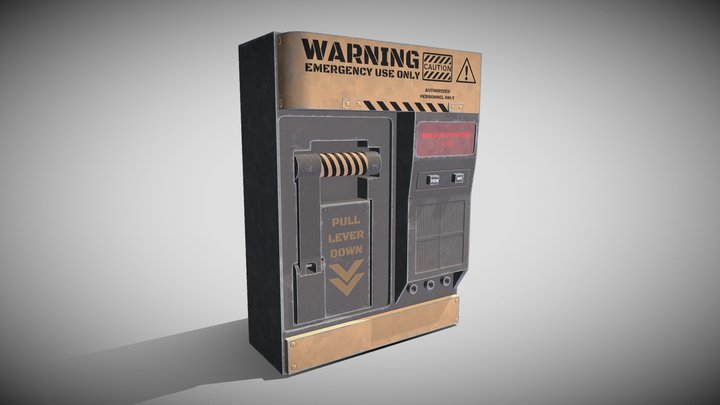 Industrial SCI-FI Lever 3D Model
