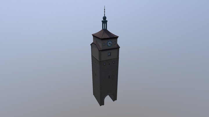 Clock Tower Rothenburg - Cities Skylines 3D Model