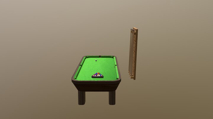 Mesa de sinuca e bola de bilhar com renderização em 3d de luz de penumbra