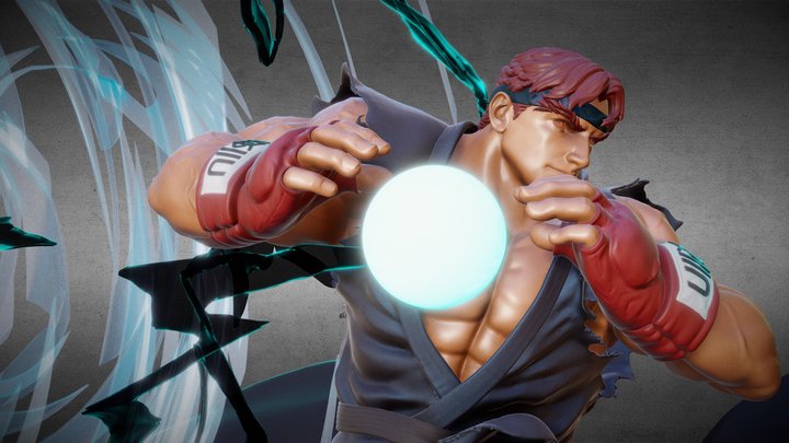 Evil Ryu Street Fighter 2 3D Model