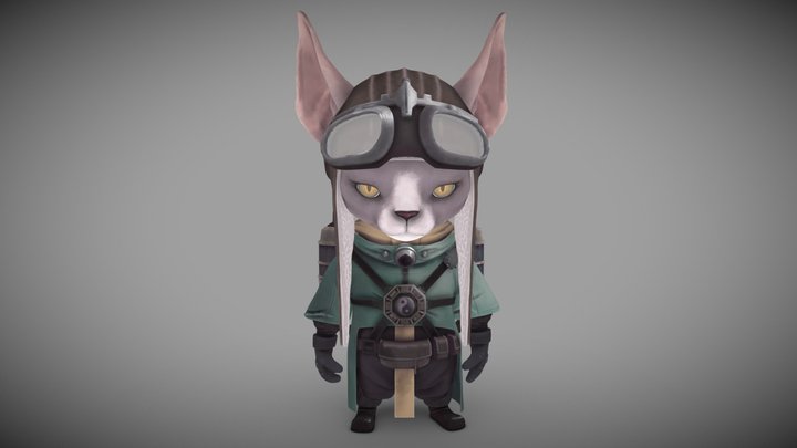 Cat Character 3D Model