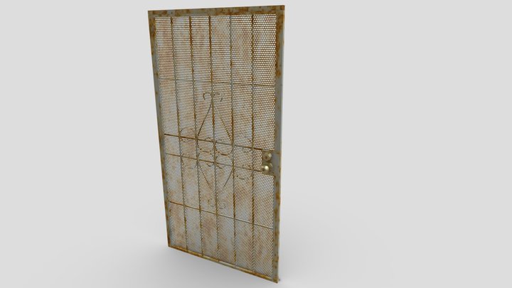 Metal Security Door 3D Model
