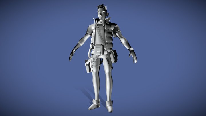 Scifi Dude Character Model 3D Model