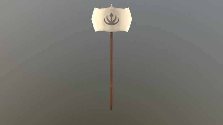 Low Poly Warrior Axe 3D Model