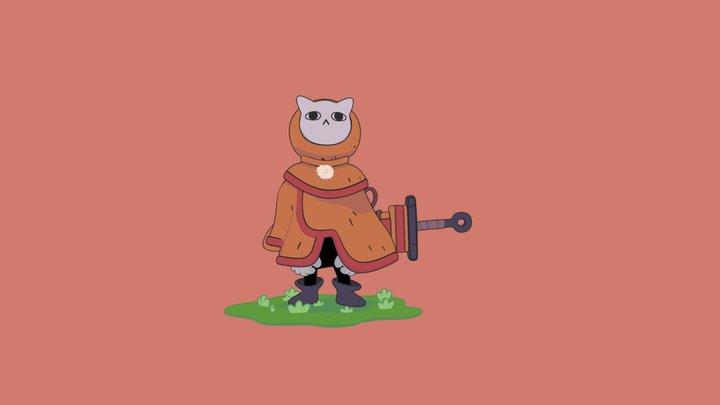 Cat Warrior 3D Model