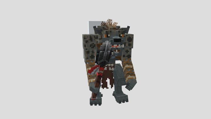 Gnoll with Spear 3D Model