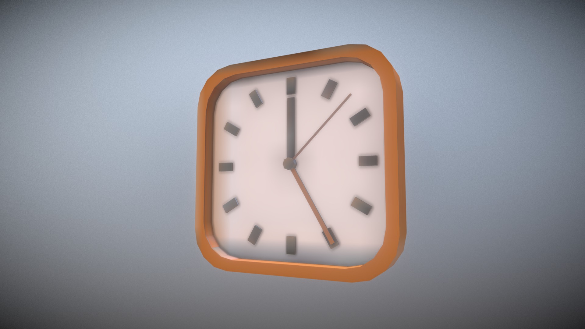 3D model Game Ready Retro Wall Clock Low Poly - This is a 3D model of the Game Ready Retro Wall Clock Low Poly. The 3D model is about a clock on a wall.