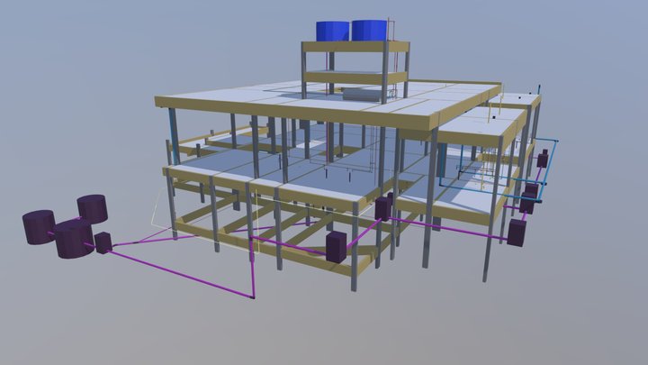 WAZ Engenharia - Compatibilização BIM - Casa RS 3D Model