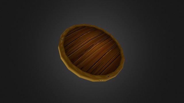 Wooden Shield 3D Model