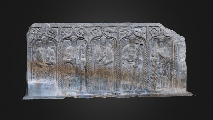 Canice's Cathedral: Chest Tomb Front Panel 3D Model
