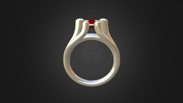 LA Designs_Crazy Tubes Ring 3D Model