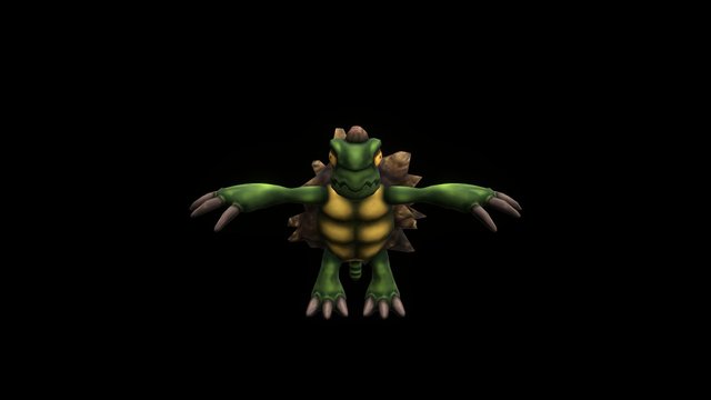 SDT - Normal Arm Stalagmite Shell Turtle 3D Model