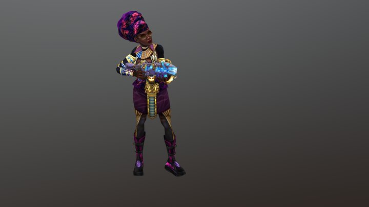 Ashakata Reva'Elk Death (to chest by projectile) 3D Model