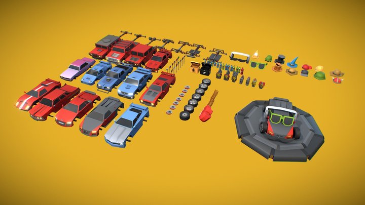 Cars For ROBLOX Game - A 3D model collection by Galaxywounds - Sketchfab